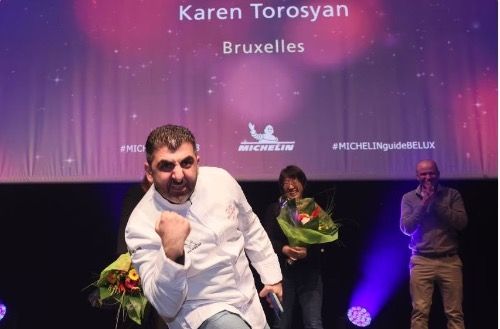 Шеф-повар Карен Торосян из ресторана Bozar в Брюсселе в понедельник был удостоен второй звезды Мишлен.